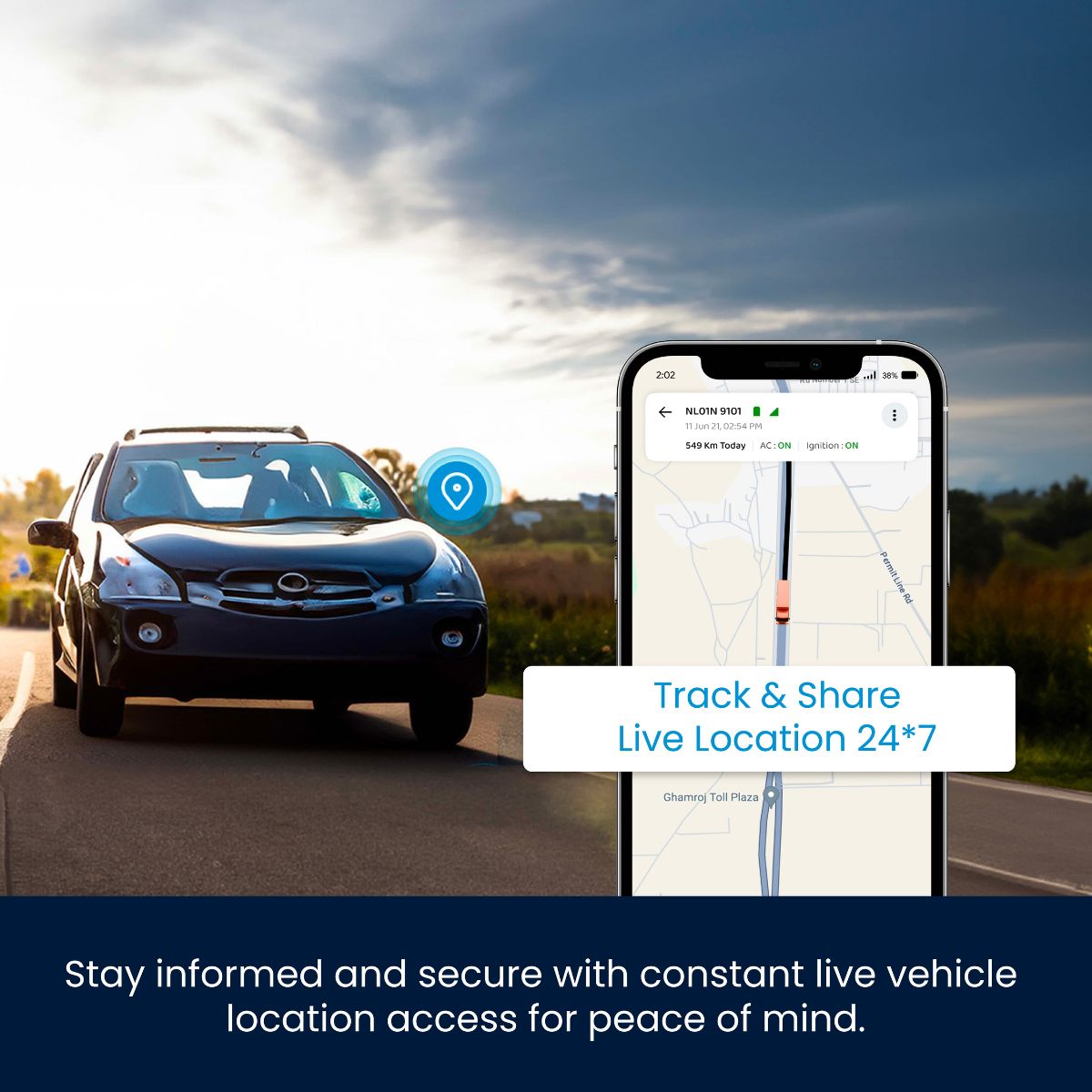Wired Vehicle GPS + App Subscription